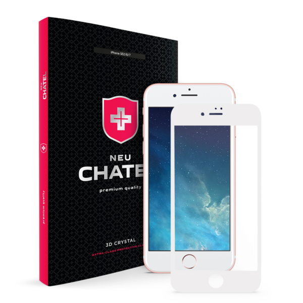 Защитное стекло NEU Chatel для Apple iPhone 7/8/SE 2/SE 3 (White)