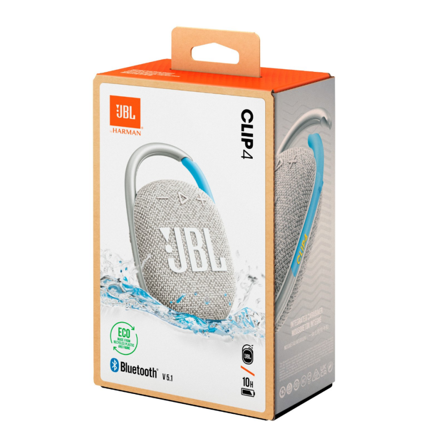 Портативна колонка JBL Clip 4 ECO (White)