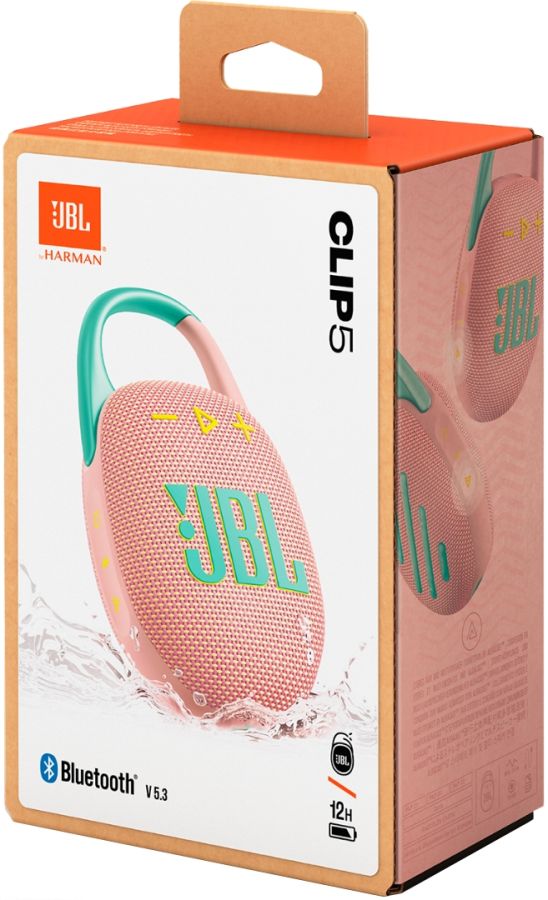 Портативна колонка JBL Clip 5 (Pink)