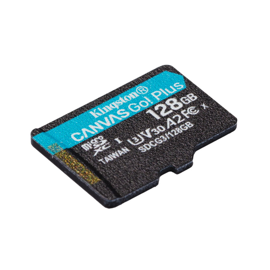 Карта памʼятi Kingston CANVAS Go! Plus 128GB microSDXC + SD-адаптер C10 UHS-I U3 V30 A2 R170/W90MB/s