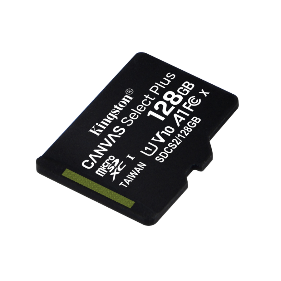 Карта памʼятi Kingston CANVAS Select Plus 128GB microSDXC + SD-адаптер C10 UHS-I U1 V10 A1 R100/W10MB/s
