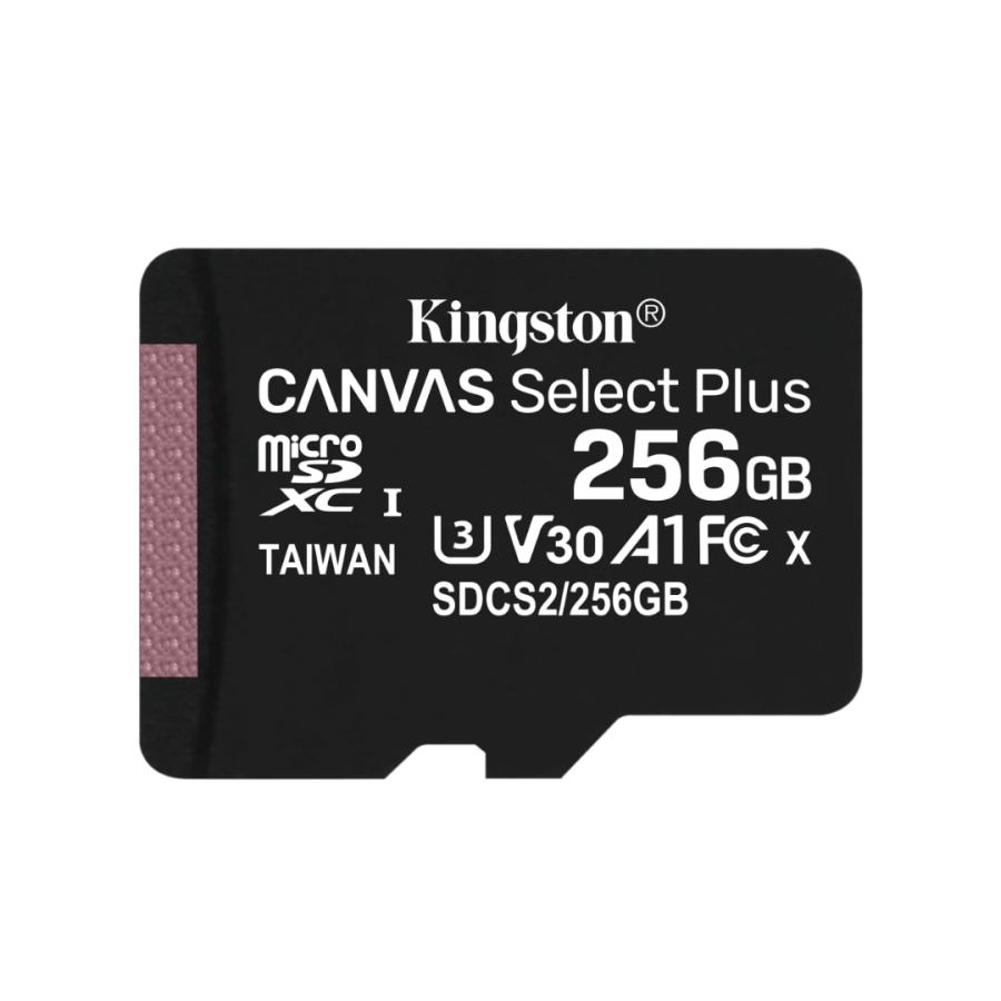 Карта памʼятi Kingston CANVAS Select Plus 256GB microSDXC C10 UHS-I U3 V30 A1 R100/W85MB/s
