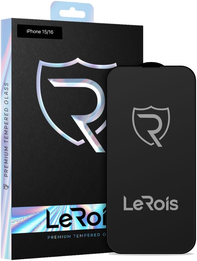 Захисне скло LeRois Premium Full Protection Glass для Apple iPhone 15/16 (Black)
