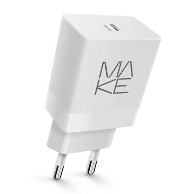 Зарядний пристрій мережевий MAKE 25W Type-C PD White
