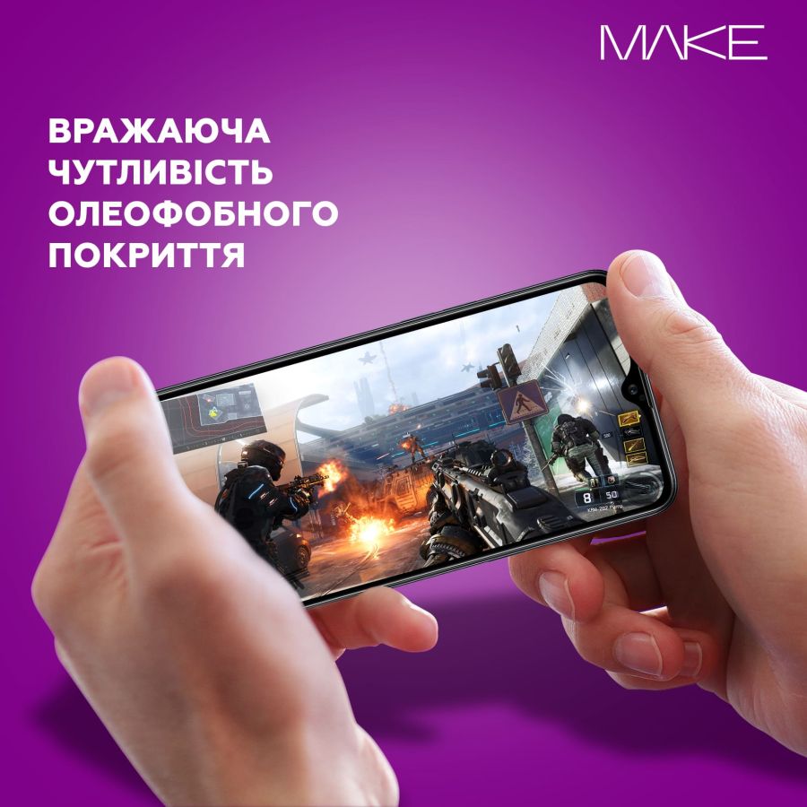 Захисне скло MAKE для Samsung Galaxy A25 (Black)