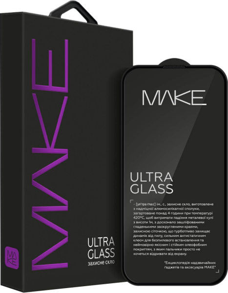 Захисне скло MAKE Ultra Glass для Apple iPhone 16 Plus