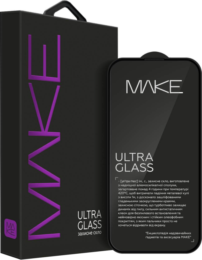 Захисне скло MAKE Ultra Glass для Apple iPhone 16 Plus