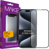 Защитное стекло MAKE для Apple iPhone 15 Pro Max (Black)