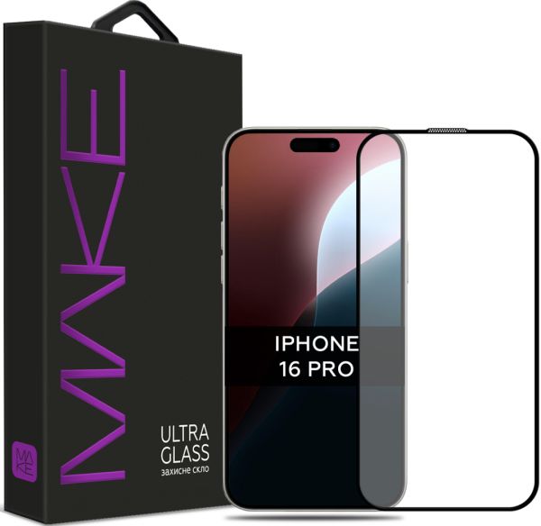 Захисне скло MAKE Ultra Glass для Apple iPhone 16 Pro/17/17 Pro