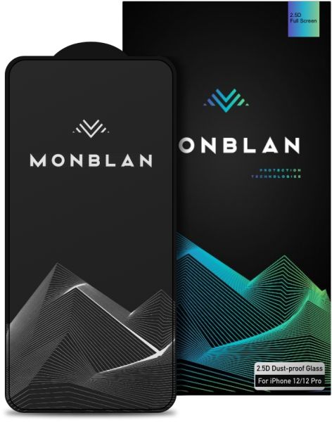 Защитное стекло Monblan для Apple iPhone 12/12 Pro (Black)