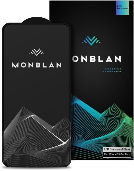 Защитное стекло Monblan для Apple iPhone 15 Pro Max (Black)