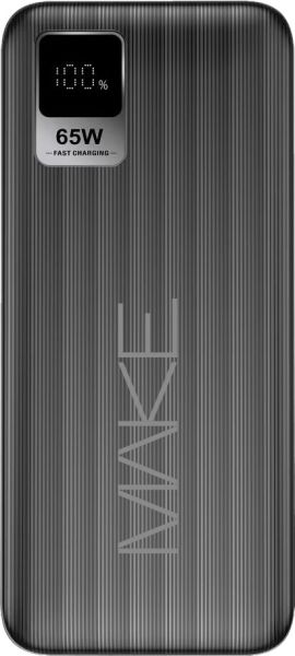 Power Bank MAKE Мобільна батарея 30000 mAh 65W PD+QC Black