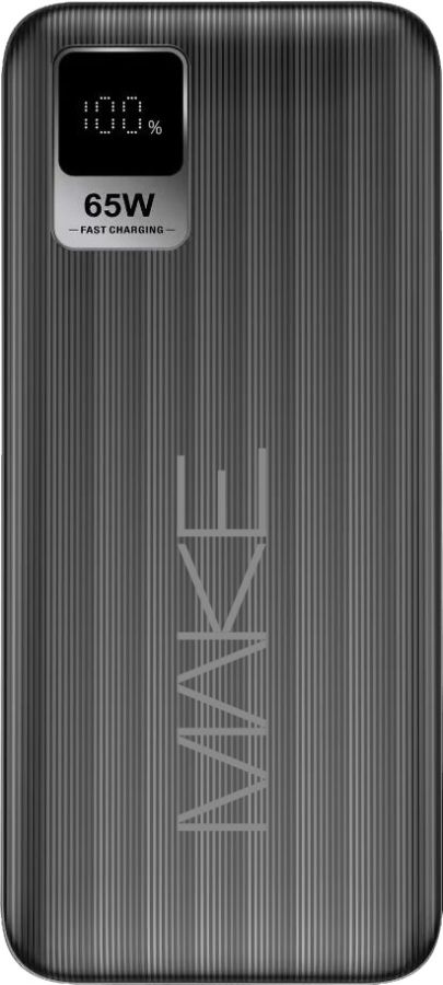 Power Bank MAKE Мобільна батарея 30000 mAh 65W PD+QC Black
