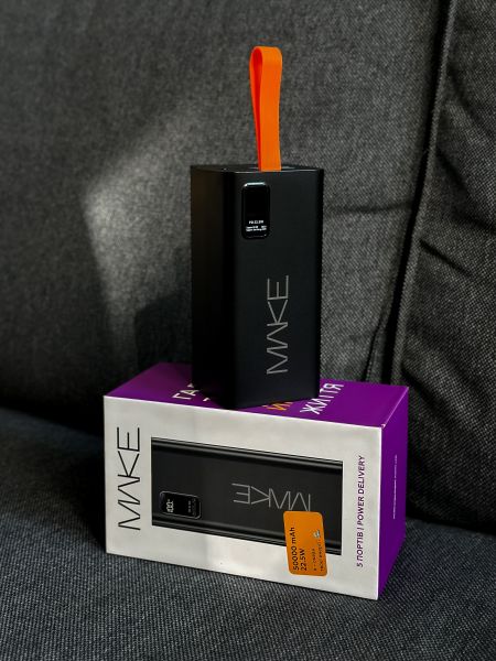 Power Bank MAKE Мобільна батарея 50000 mAh 22.5W PD+QC Black