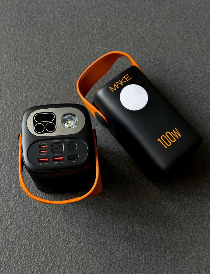 Power Bank MAKE Мобільна батарея 60000 mAh 100W PD+QC Black