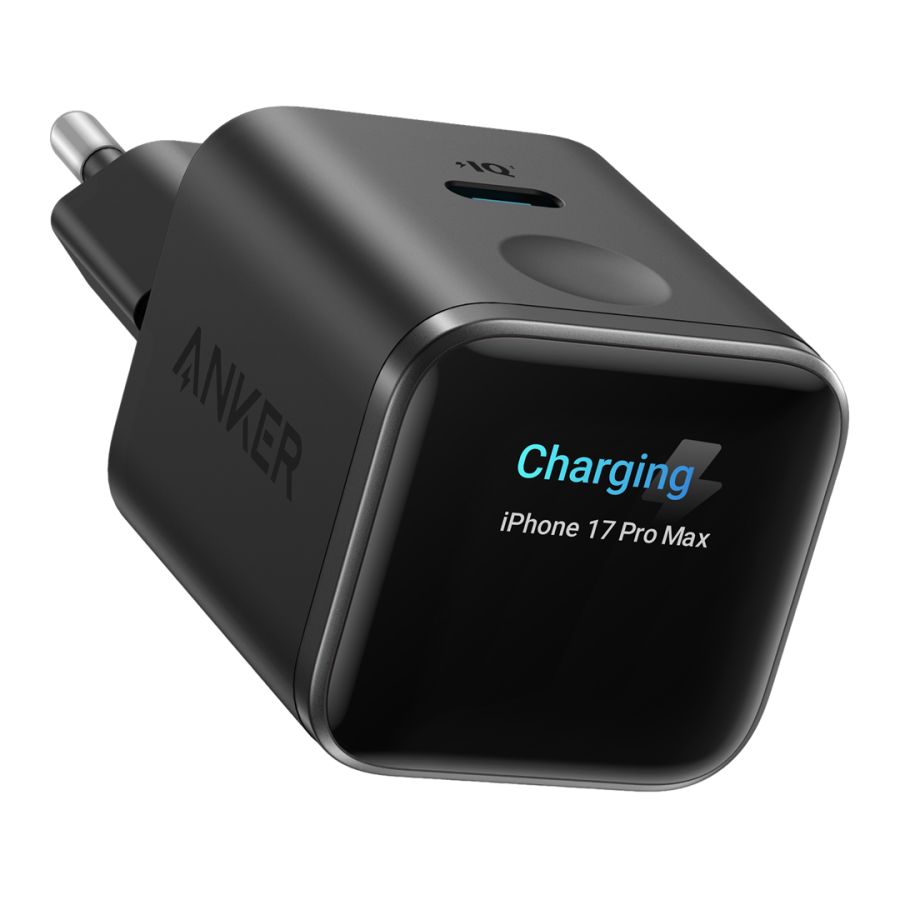 Мережевий адаптер Anker Nano Charger with Smart Display, 45W, USB-C (Black Stone)