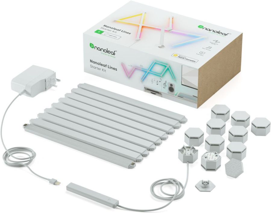 Умная система освещения Nanoleaf Lines - 60 Degrees Starter Kit - 9 шт.