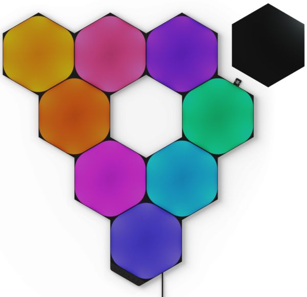 Розумна система освітлення Nanoleaf Shapes - Hexagons Starter Kit - 9 шт. (Black)