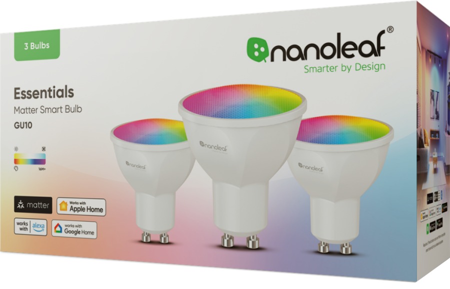 Комплект розумних лампочок Nanoleaf Essentials Bulb with Matter GU10 5W (3 шт.)