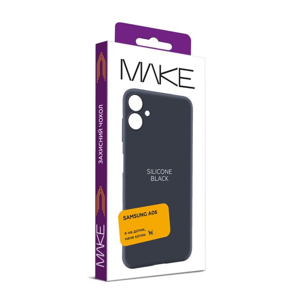 Чохол MAKE Samsung A06 Silicone Black