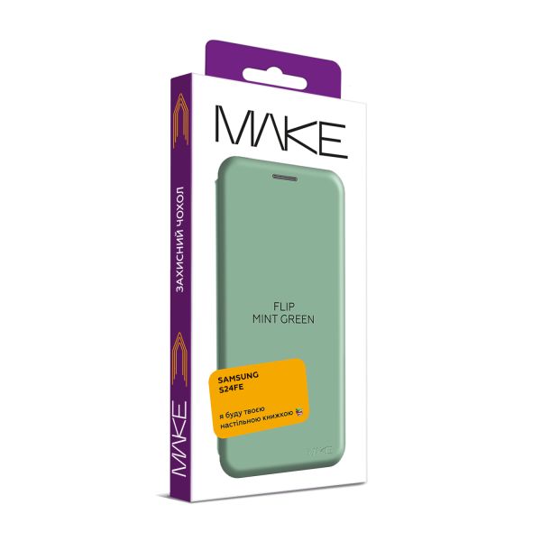 Чохол-книжка MAKE Samsung S24 FE Flip Mint