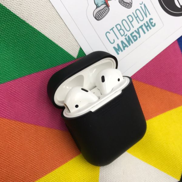 Чохол для навушників MAKE Apple AirPods 1/2 Silicone Black
