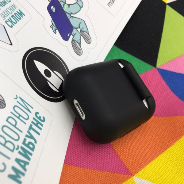 Чохол для навушників MAKE Apple AirPods 1/2 Silicone Black