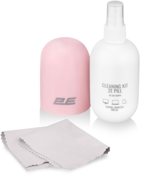 Набір 2E Pill Cleaning Kit (Pink) для очищення екранів, електроніки і скла