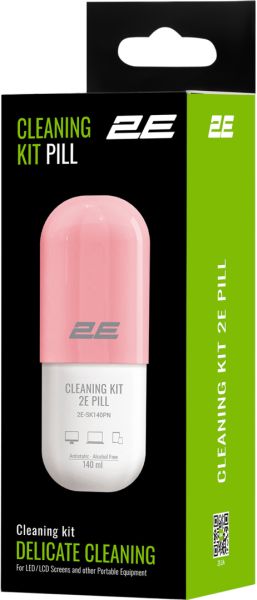 Набір 2E Pill Cleaning Kit (Pink) для очищення екранів, електроніки і скла