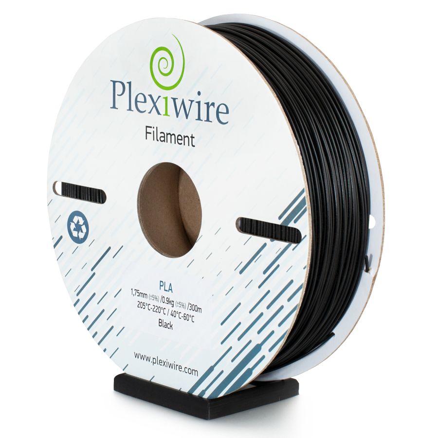 PLA пластик Plexiwire для 3D принтера | 300м | 0.9кг | 1.75мм | Black