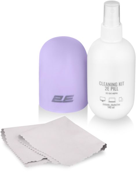 Набір 2E Pill Cleaning Kit (Purple) для очищення екранів, електроніки і скла
