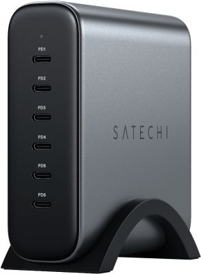 Зарядное устройство Satechi 200W USB-C 6-Port GaN Charger (Space Gray)