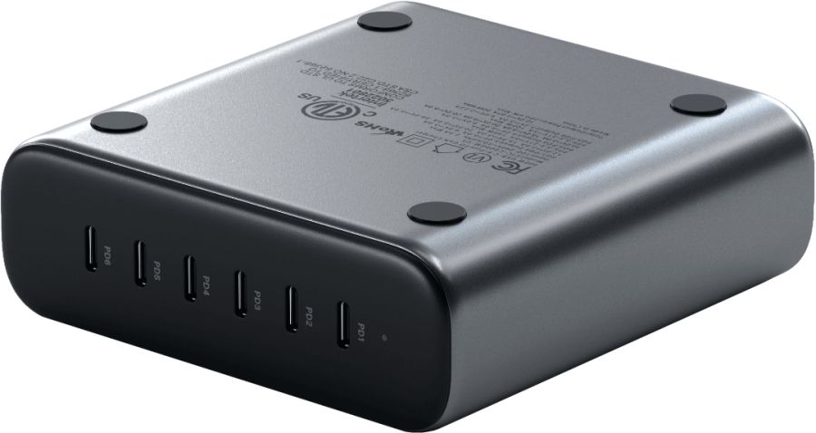 Зарядний пристрій Satechi 200W USB-C 6-Port GaN Charger (Space Gray)