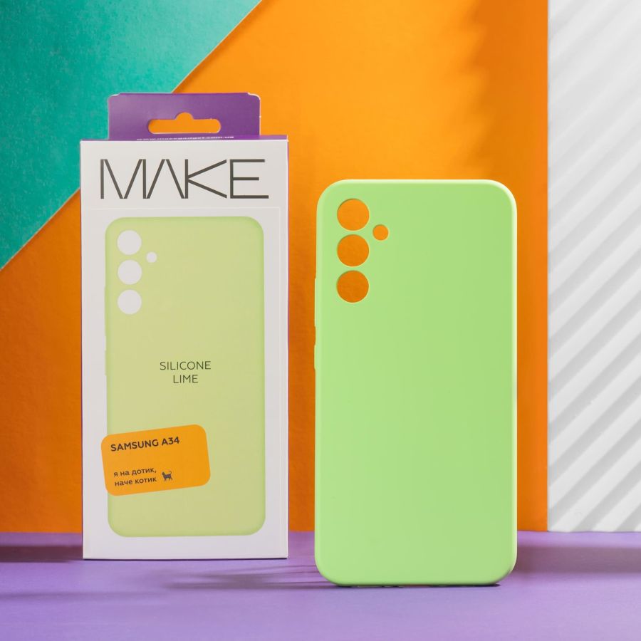 Чохол MAKE Samsung A34 Silicone Lime