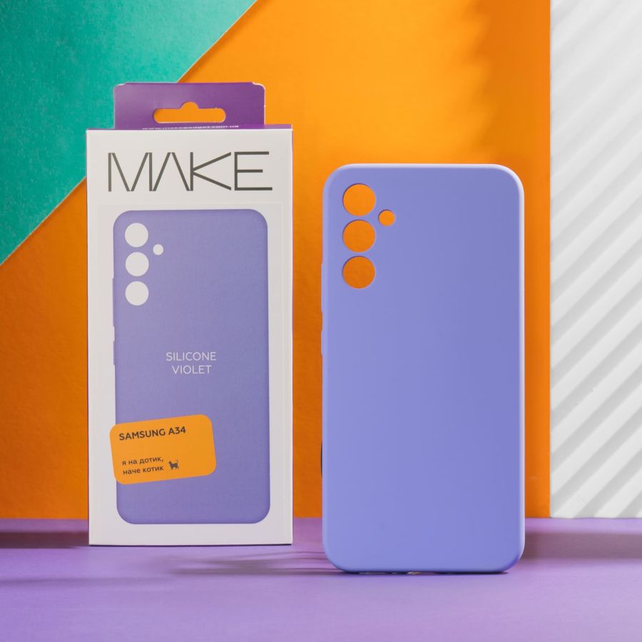 Чохол MAKE Samsung A34 Silicone Violet