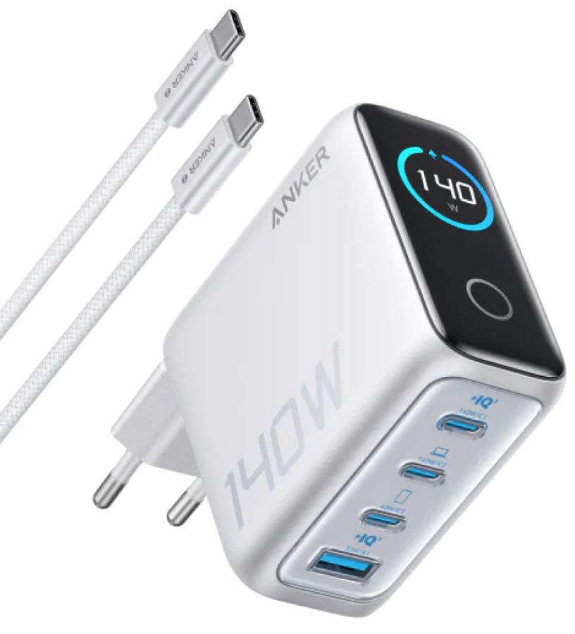 Мережевий адаптер Anker Laptop Charger (140W) з кабелем USB-C (Silver)