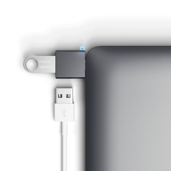Переходник Satechi Aluminum USB-C - USB-A 3.0 Adapter (Space Gray)