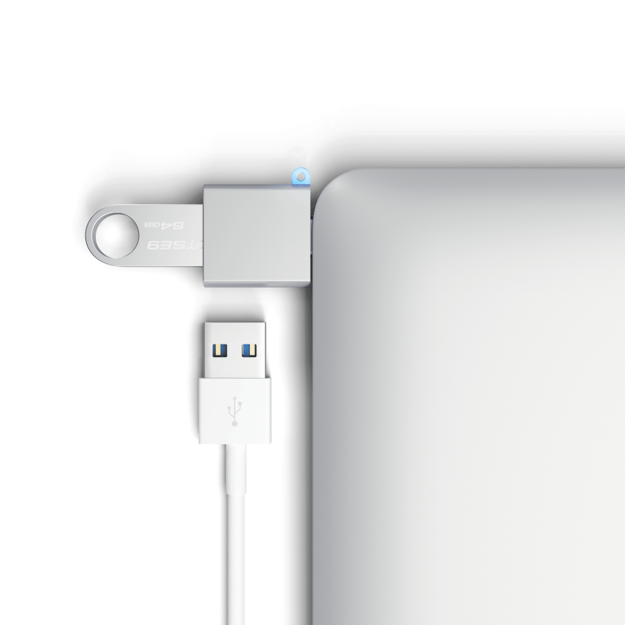Переходник Satechi Aluminum USB-C - USB-A 3.0 Adapter (Silver)