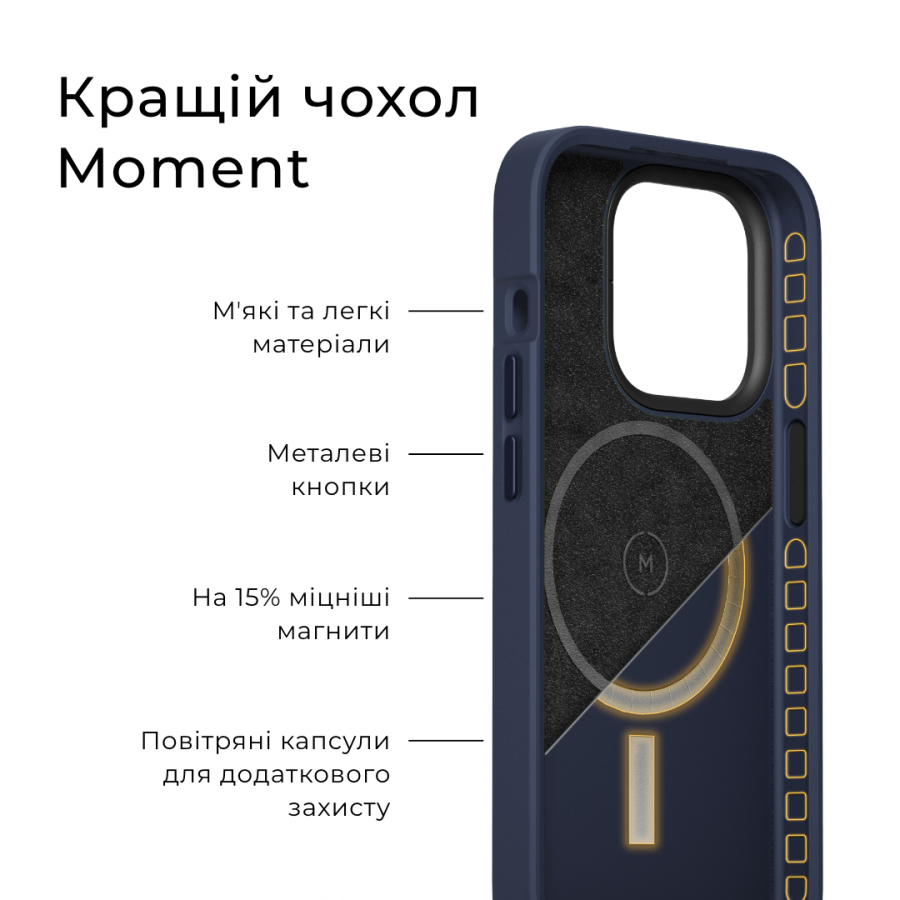 Чохол Moment Camera Case with MagSafe для Apple iPhone 14 (Indigo)