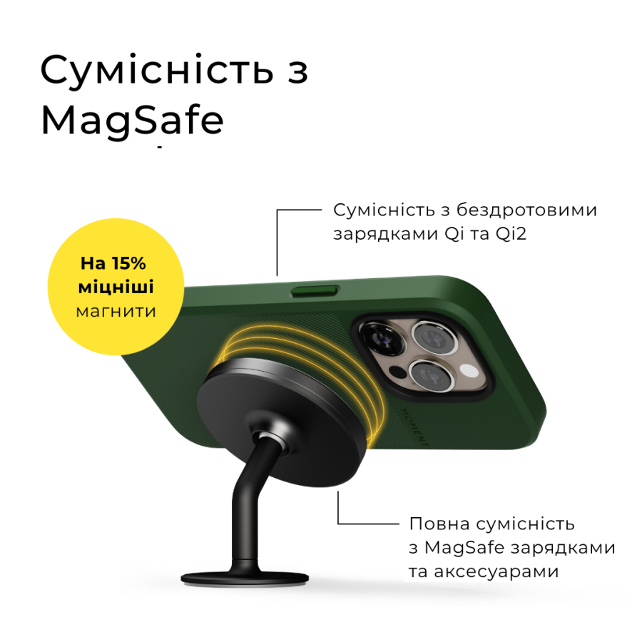 Чохол Moment Camera Case with MagSafe для Apple iPhone 13 Pro Max (Olive Green)