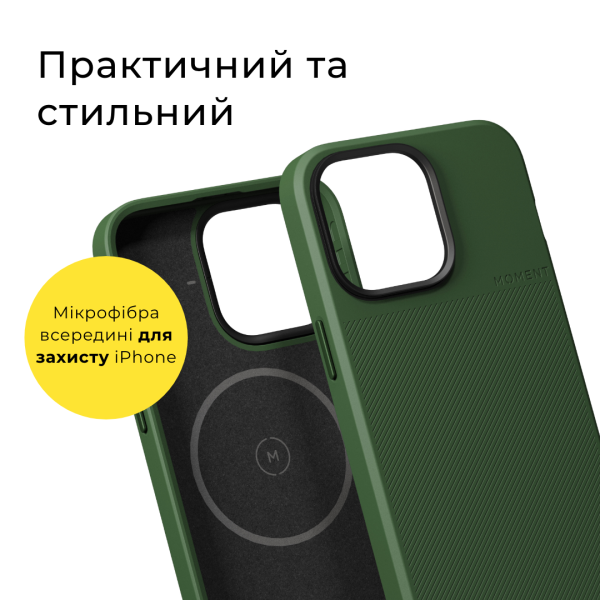 Чехол Moment Camera Case with MagSafe для Apple iPhone 15 Pro (Olive)