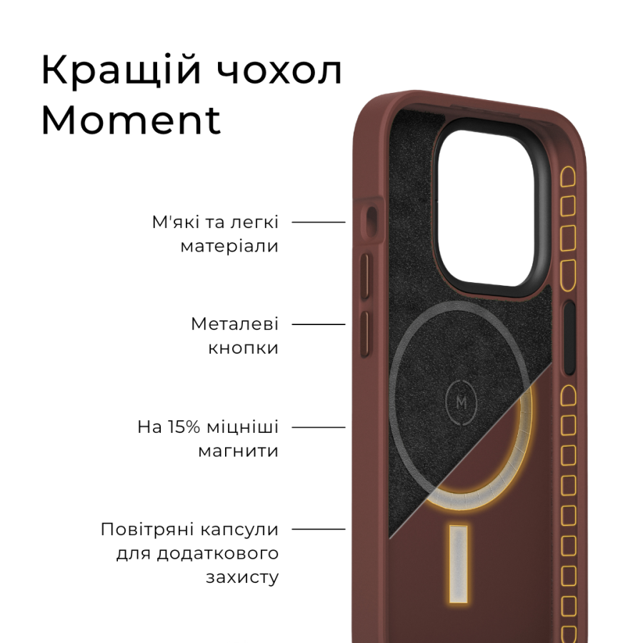 Чохол Moment Camera Case with MagSafe для Apple iPhone 15 Pro (Red Clay)