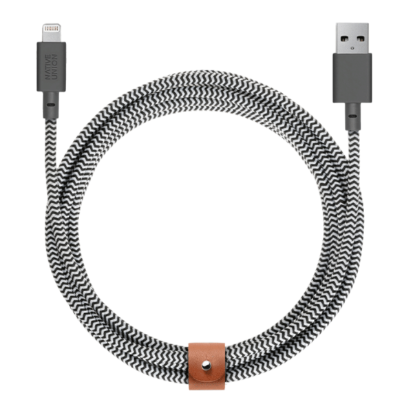 Кабель Native Union Lightning - USB-A Belt XL Cable (Zebra) 3 м