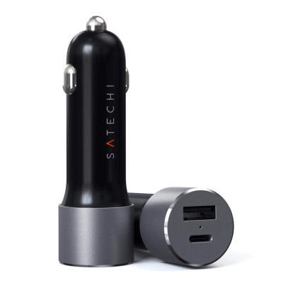 Автомобильная зарядка Satechi 72W Type-C PD Car Charger (Space Gray)