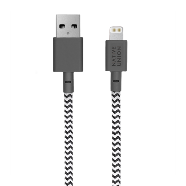 Кабель Native Union Lightning - USB-A Belt XL Cable (Zebra) 3 м
