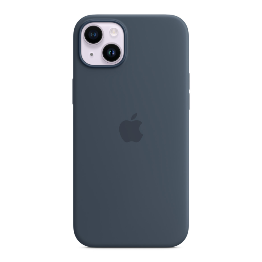 Чехол Apple Silicone Case with MagSafe для Apple iPhone 14 Plus (Storm Blue)