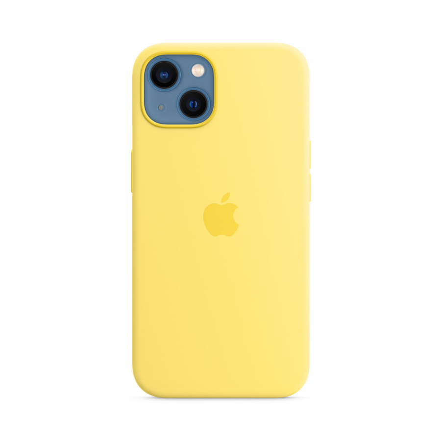 Чехол Apple Silicone Case with MagSafe для Apple iPhone 13 (Lemon Zest)
