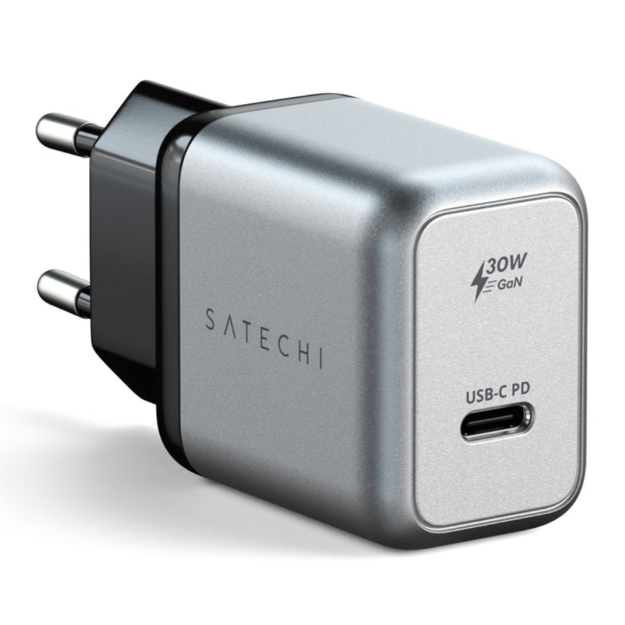 Мережевий адаптер Satechi 30W USB-C PD Gan Wall Charger (Space Gray)