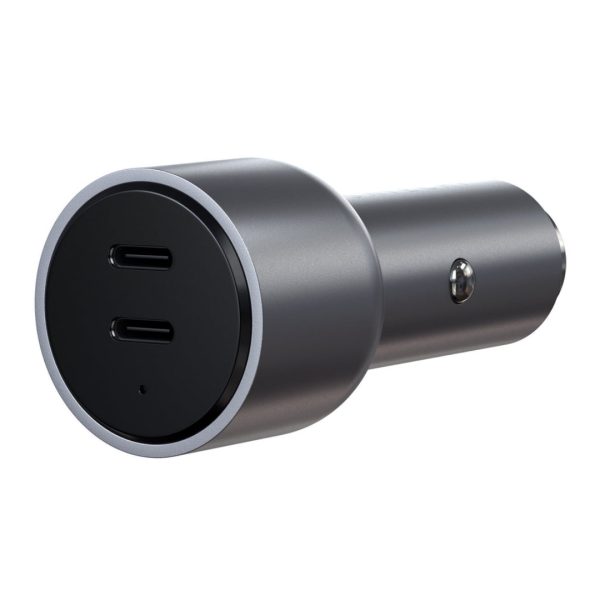 Автомобильная зарядка Satechi 40W Dual USB-C PD Car Charger (Space Gray)