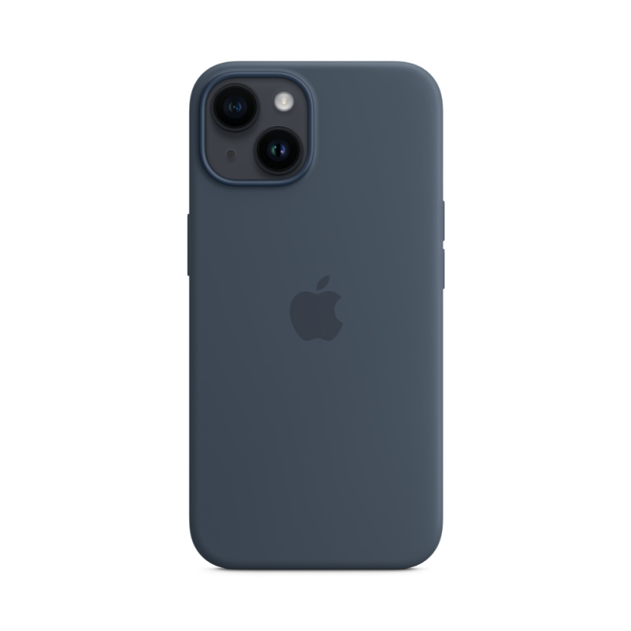 Чехол Apple Silicone Case with MagSafe для Apple iPhone 14 (Storm Blue)